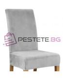 Универсален калъф за стол сив кадифе